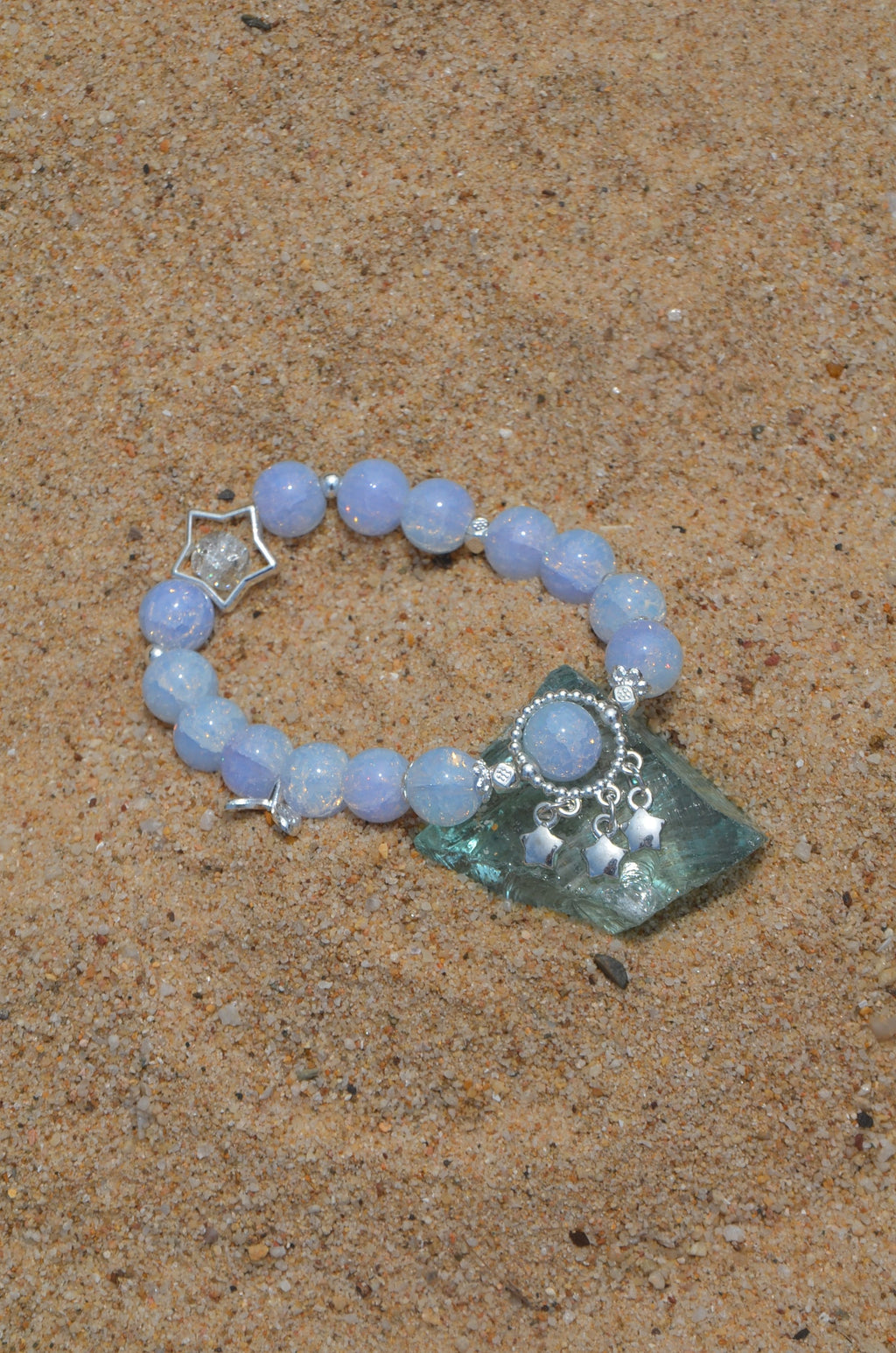 Blue bracelet with starry accents