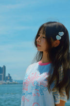 Heart-Shaped Hair Clip in Aqua Blue