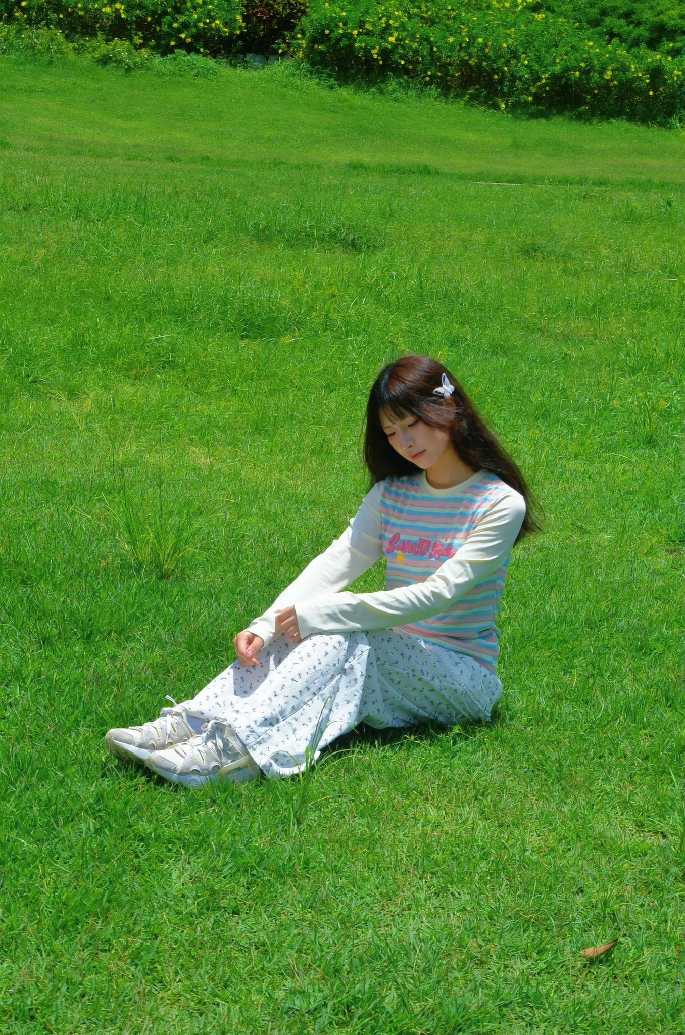 Striped Top with Textured Patterns