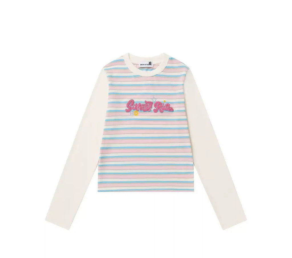 Striped Top with Textured Patterns