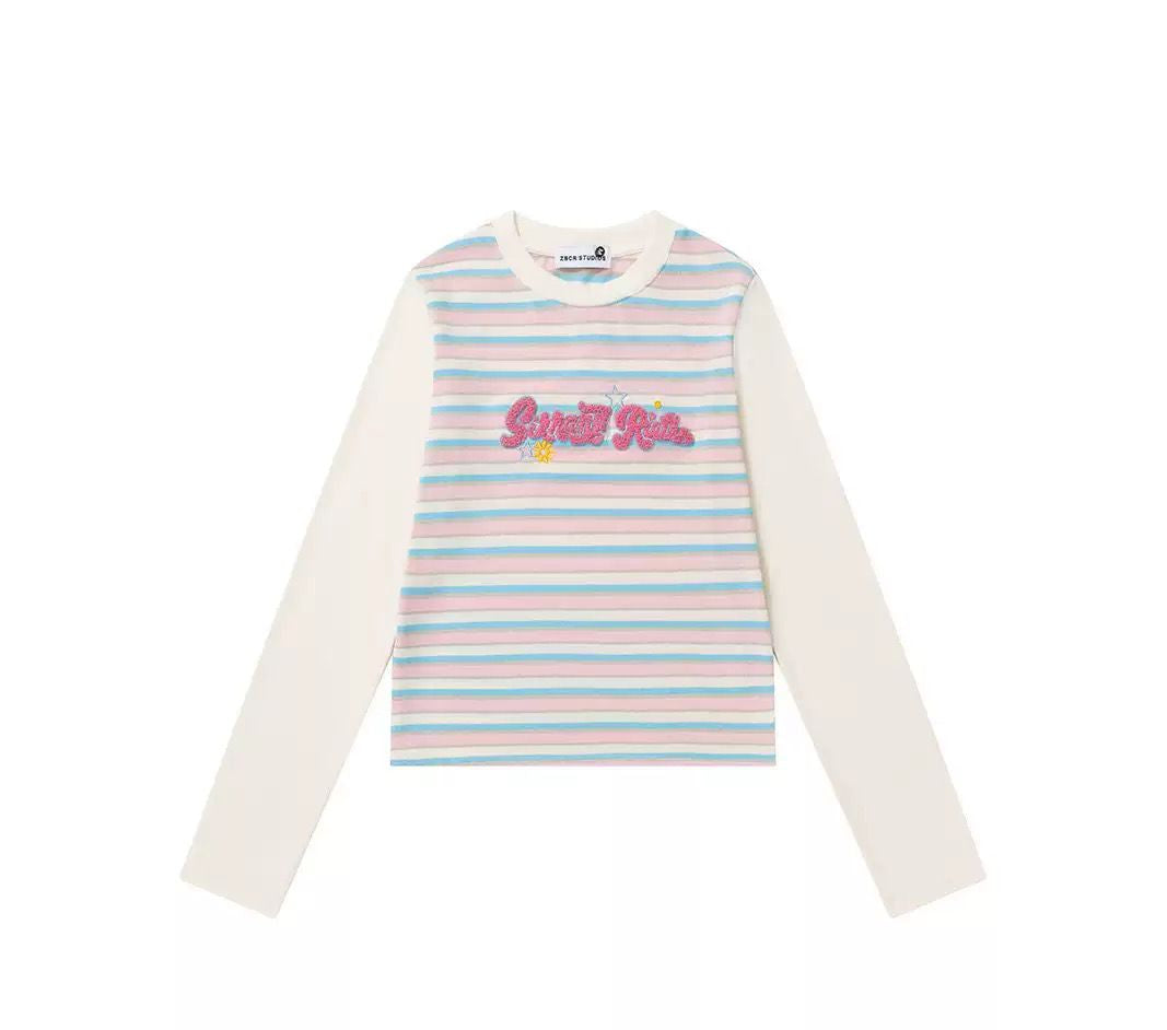 Striped Top with Textured Patterns