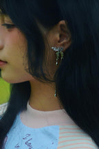 Ethereal butterfly tassel earrings