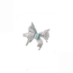 Blue crystal butterfly ring