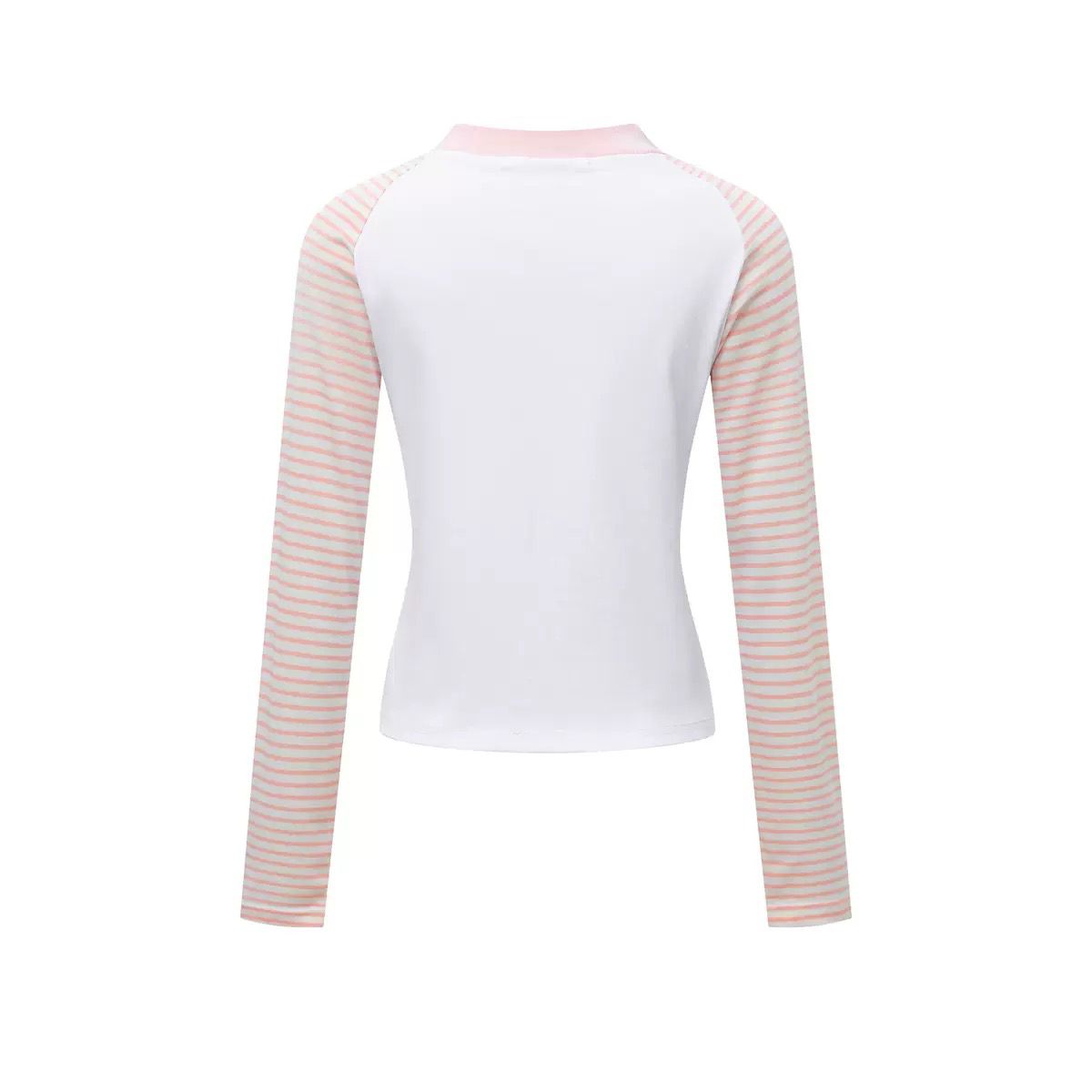 Pink top with ribbon pattern